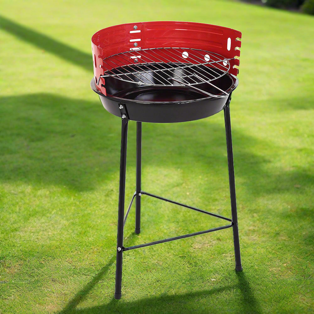 Outdoor Standing Round Charcoal Barbecue 35.5cm