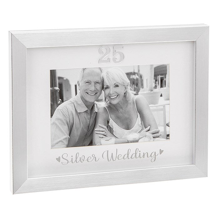 25th Wedding Anniversary Silver Photo Frame