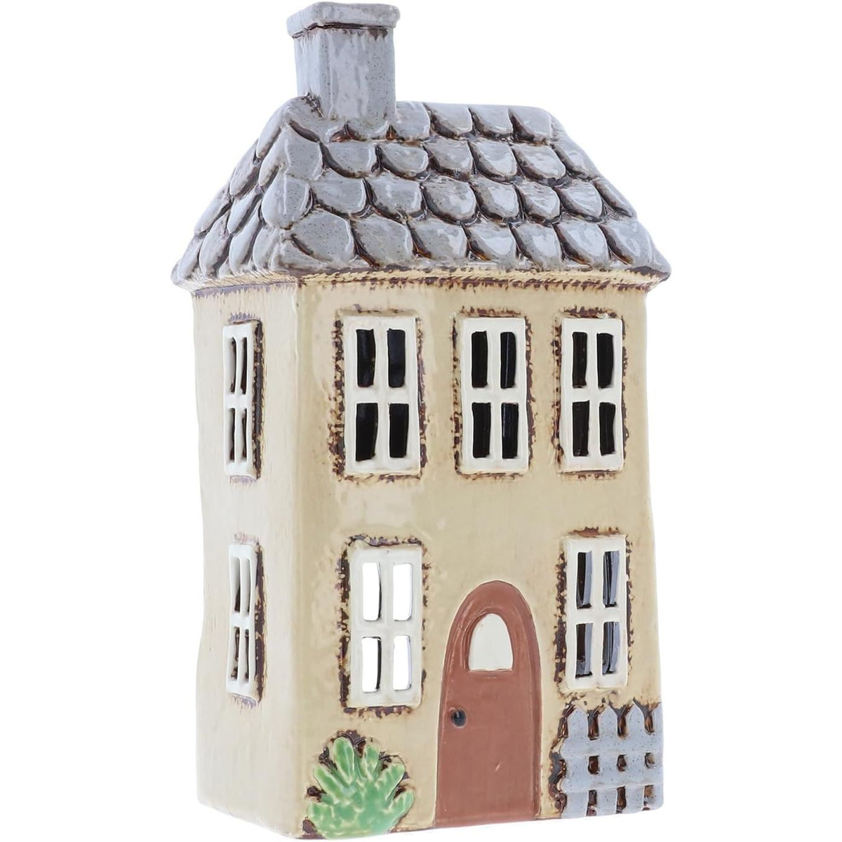 Village Pottery Garden House Cream Candle Tealight House