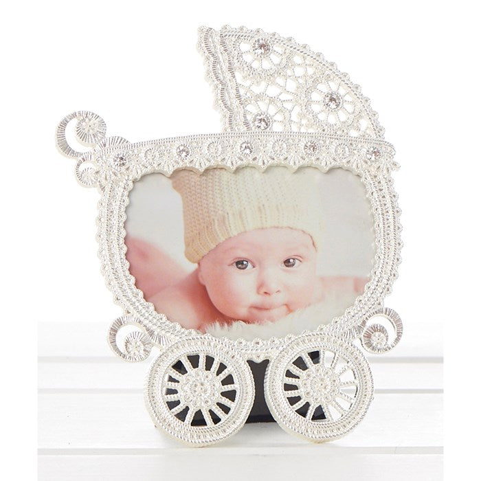 Baby Lace Pram 3 x 4  Inch Photo Frame