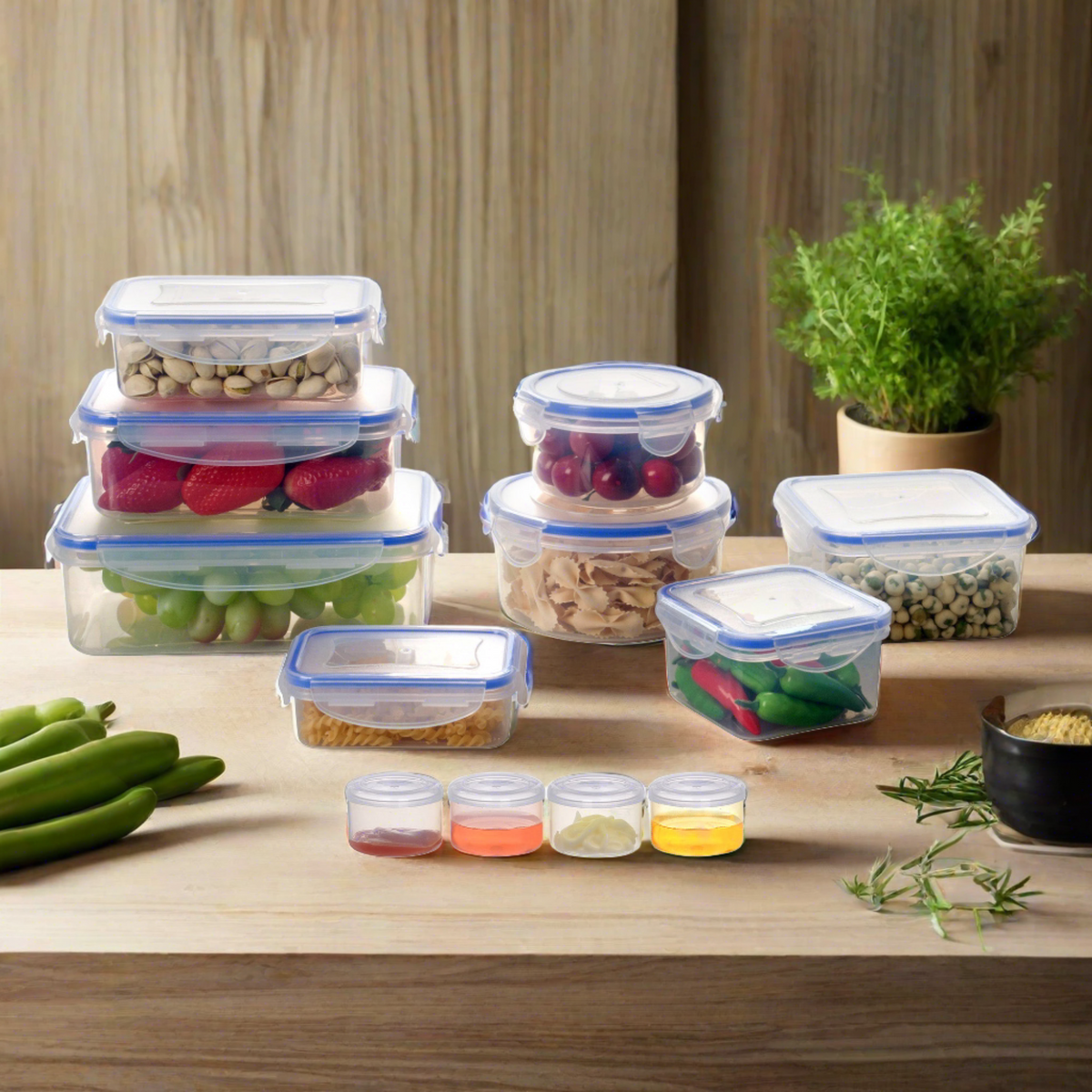 Twelve Piece Mixed Shape Food Storage Set