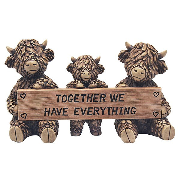 Highland Cow Together Figurine Ornament