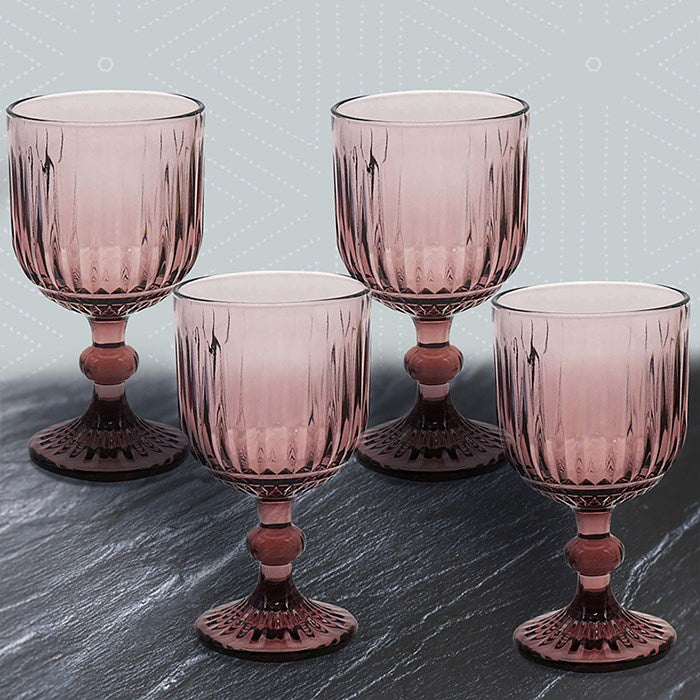 Pink Wine Glass - Set of 4