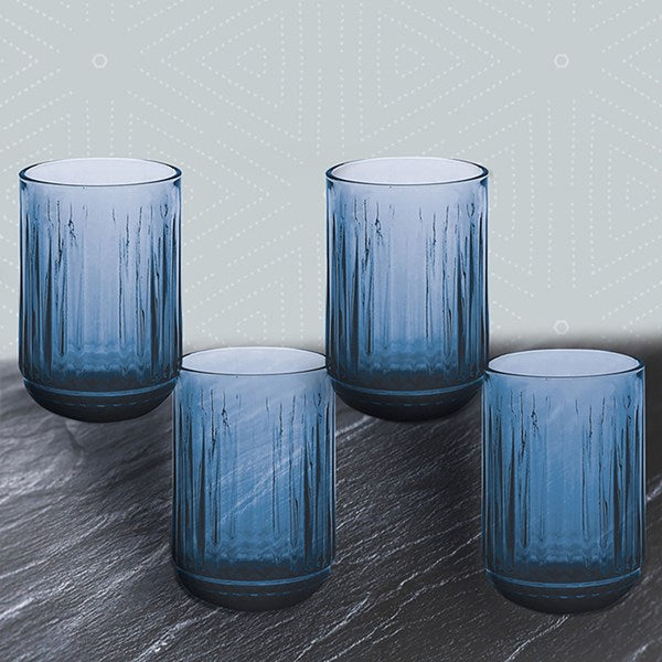 Blue Tumbler Glass - Set of 4