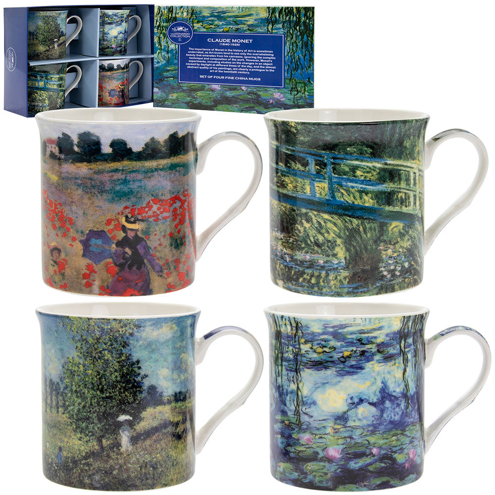 Monet Fine China Mugs Set of Four