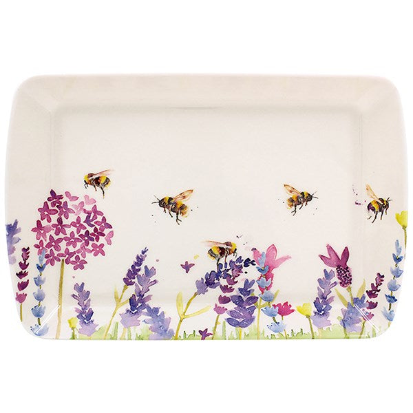 Lavender &amp; Bees Melamine Small Food Tray