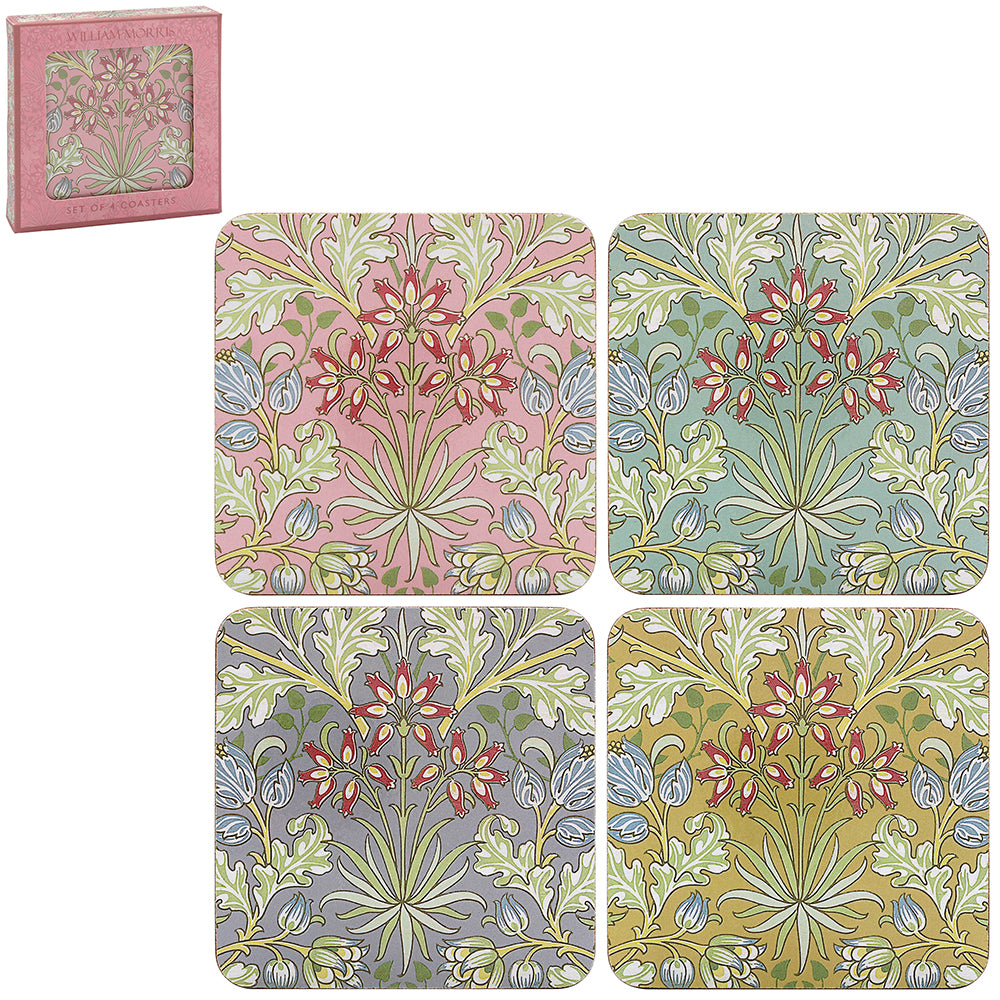 Hyacinth Design Drink Coasters - Set of 4