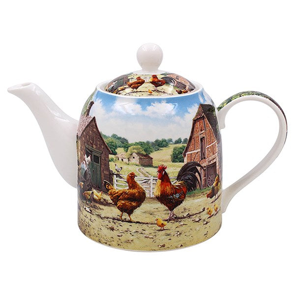 Cockerel &amp; Hen Teapot