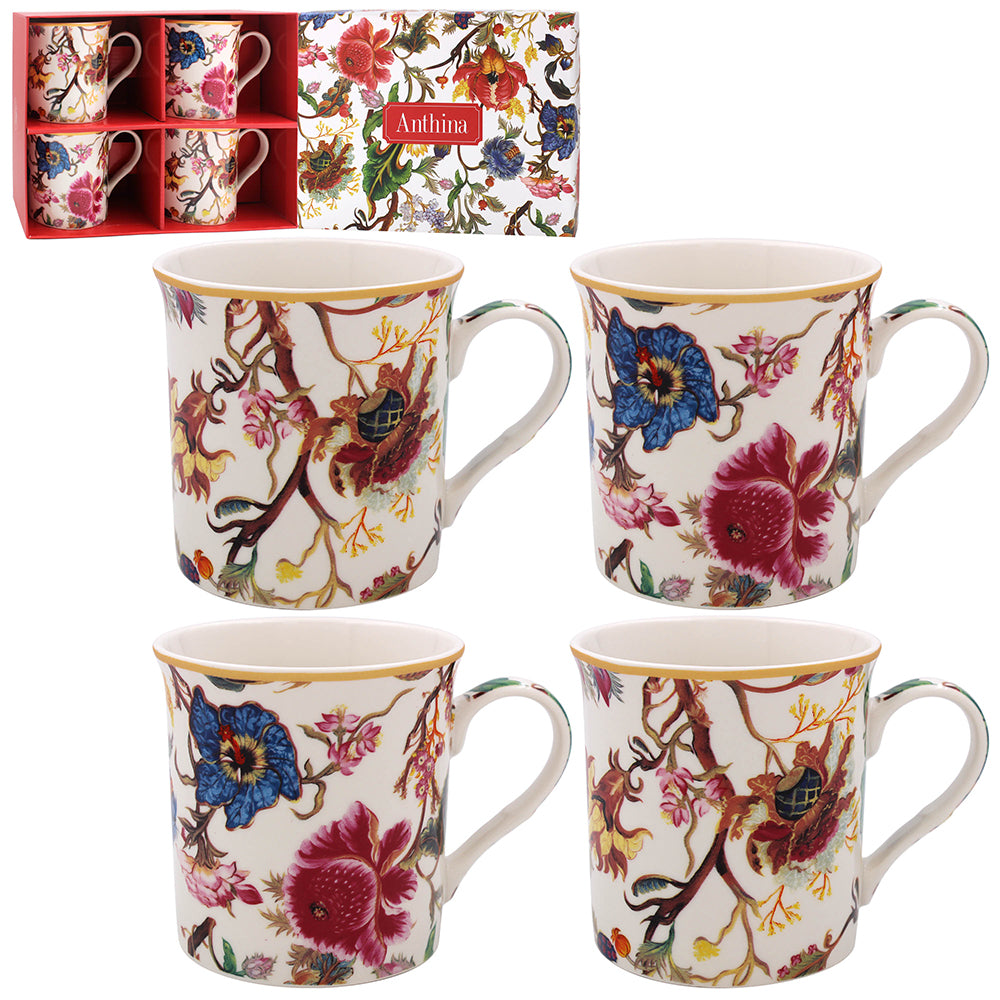 Anthina Fine China Mugs Set of Four