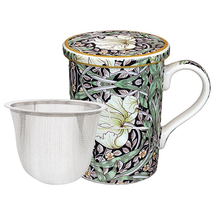 William Morris Midnight Pimpernel Mug, Coaster &amp; Infuser Set