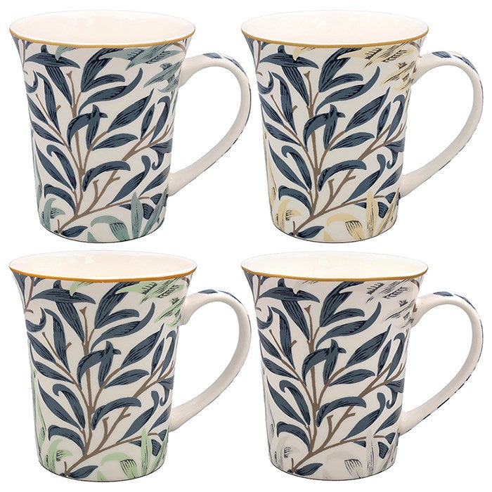 William Morris Willow Bough Lustre Mugs - Set of 4