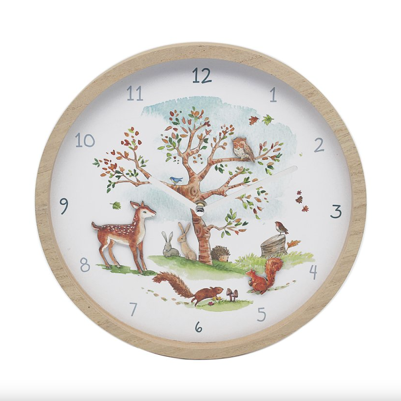 Forest Friends 30cm Kids Wall Clock