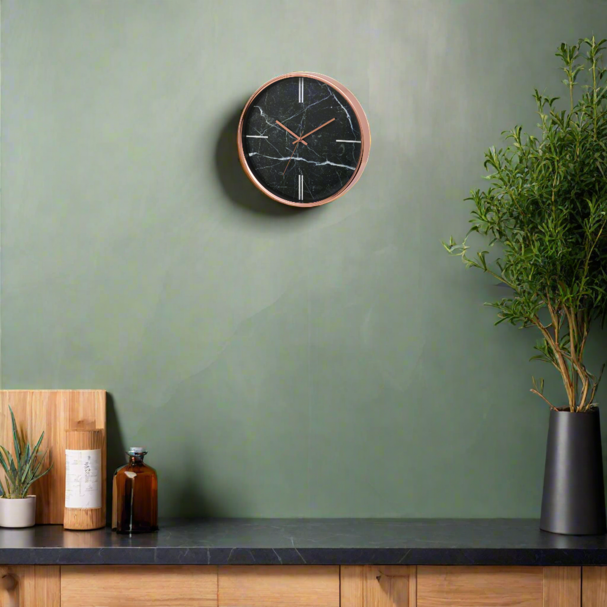 Bolton Marble Effect Wall Clock