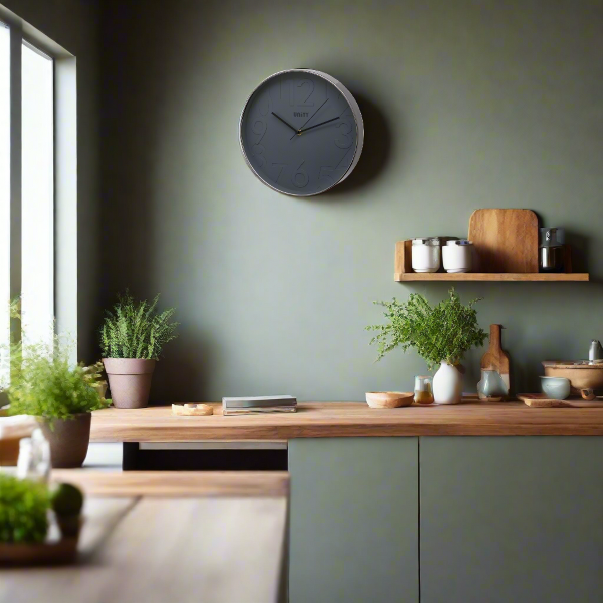 Clifton 30cm Wall Clock - Grey