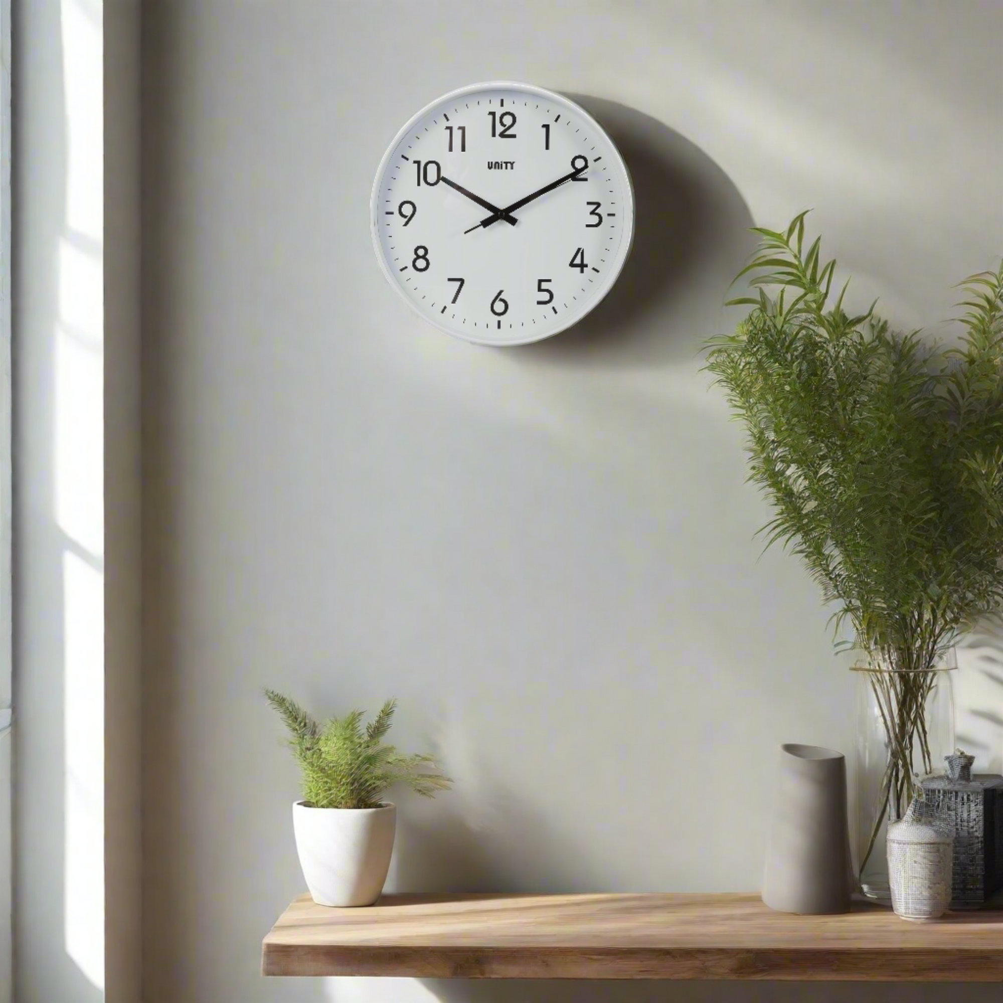 Fradley White 30cm Wall Clock
