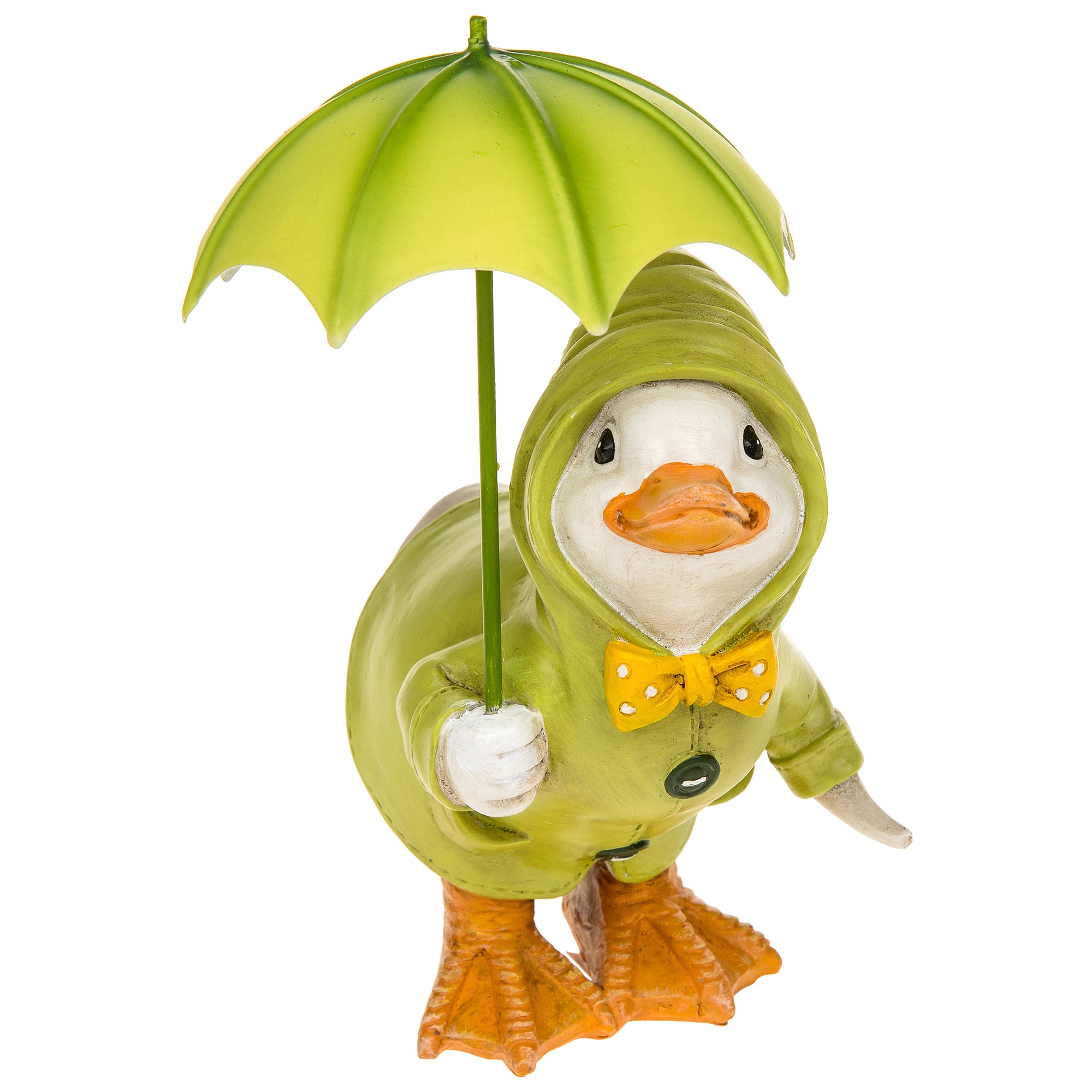 Puddle Duck Squatting With Umbrella Ornament