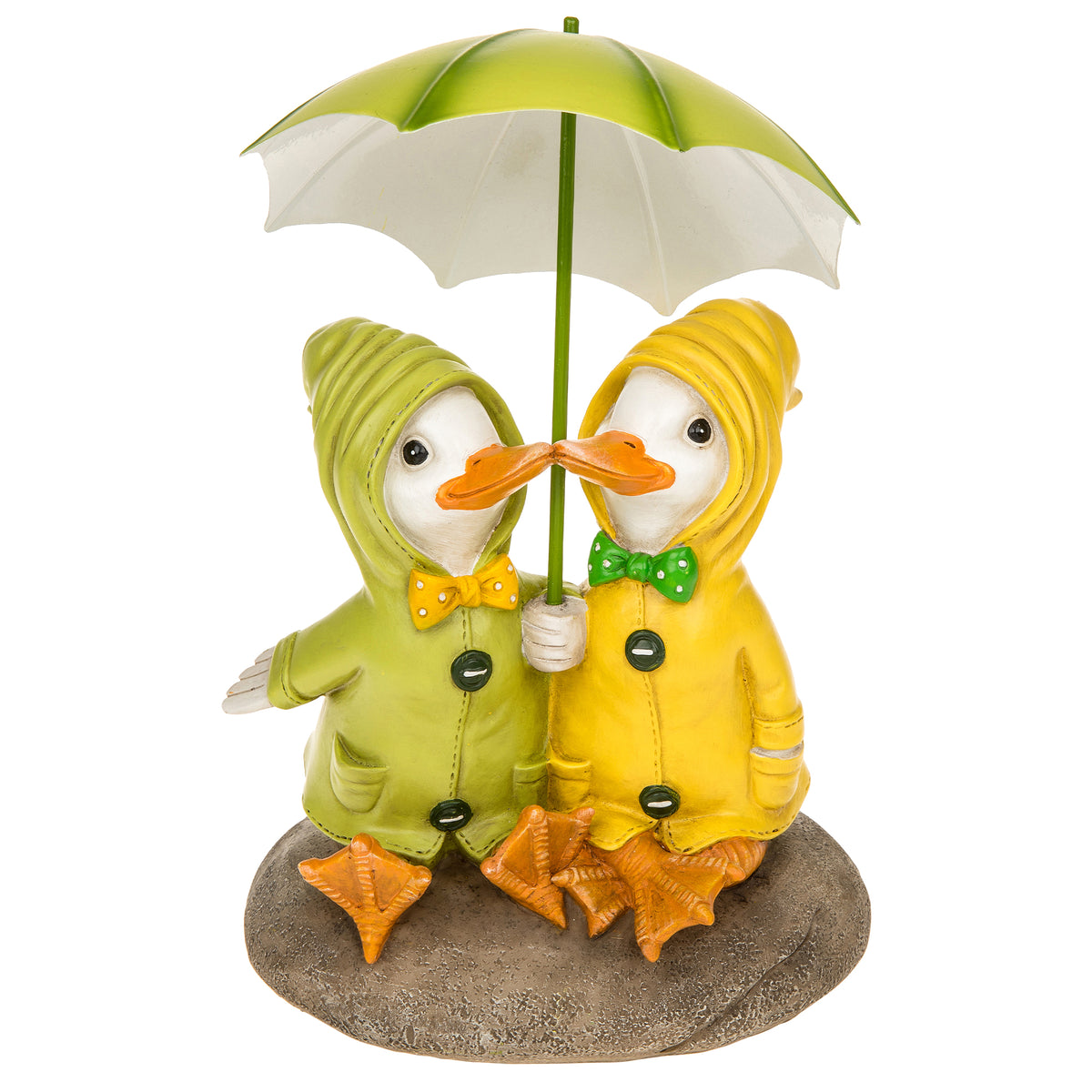 Puddle Duck Couple under Umbrella Ornament