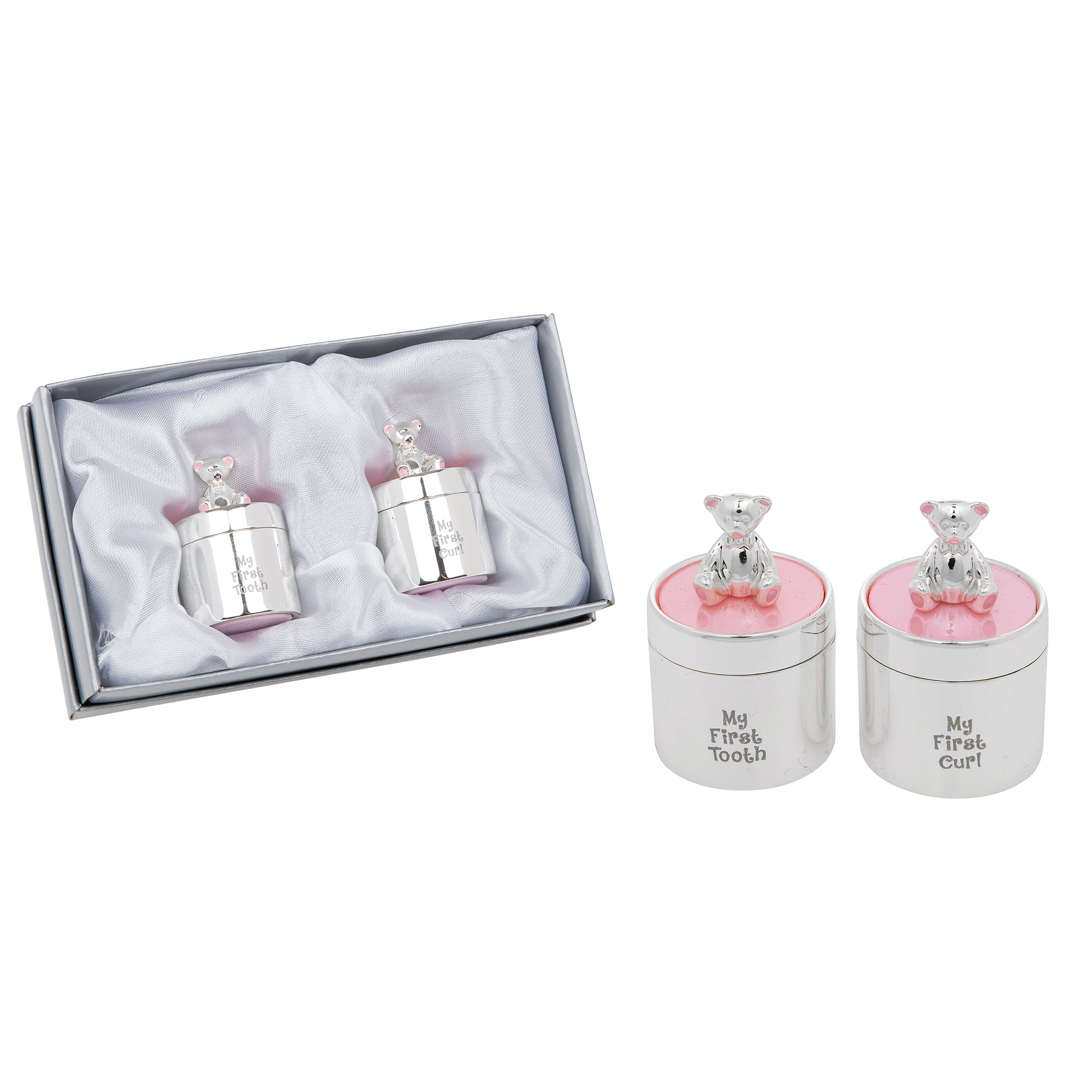 Enamel 1st Tooth & Curl Set in Pink