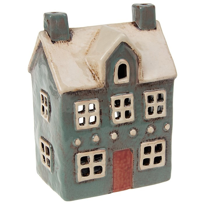 Grey Traditional House Tealight Holder