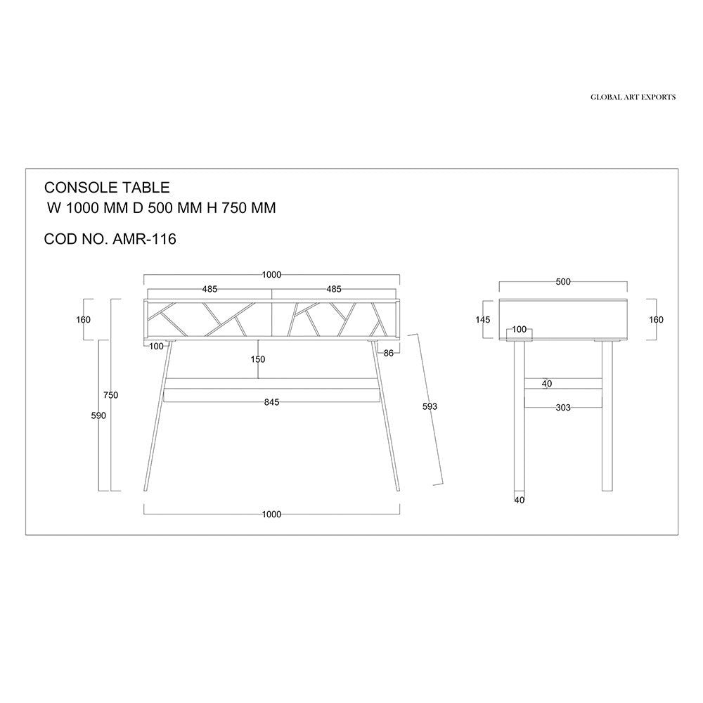 Amar Mango Wood Console Table