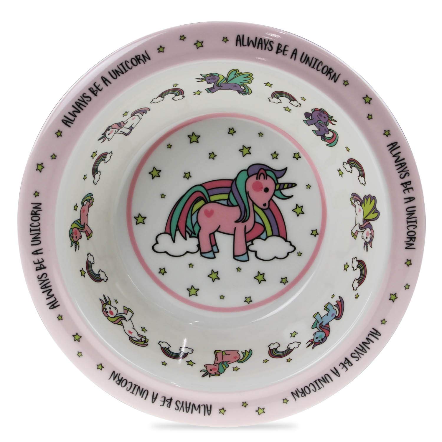 Unicorn Design Melamine Children's Bowl