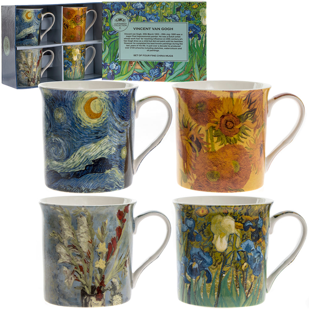 Van Gogh Fine China Mugs Set of Four