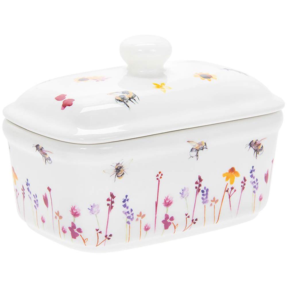 Busy Bees Fine China Butter Dish