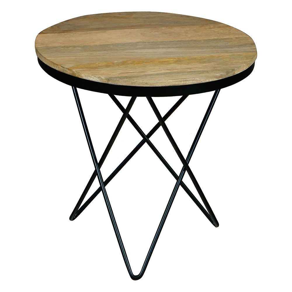 Ravi Mango Wood Round Side Table