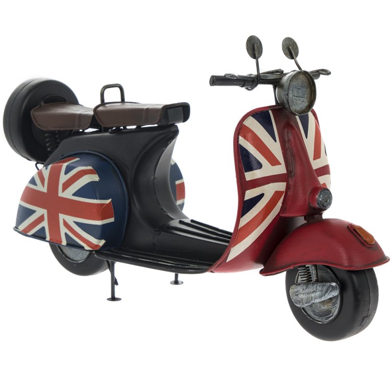 Metal Vintage Style Union Jack Design Transport Scooter Ornament